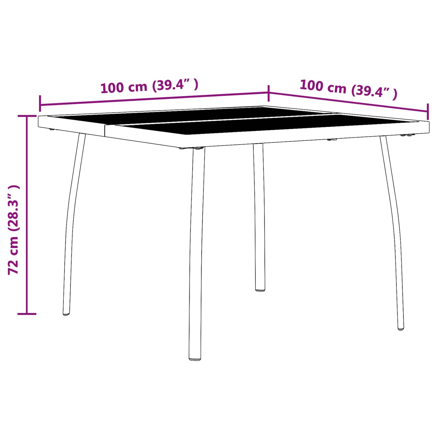 Set di Mobili da Esterno 5 pcs Antracite Ferro e Acciaio | homemem39