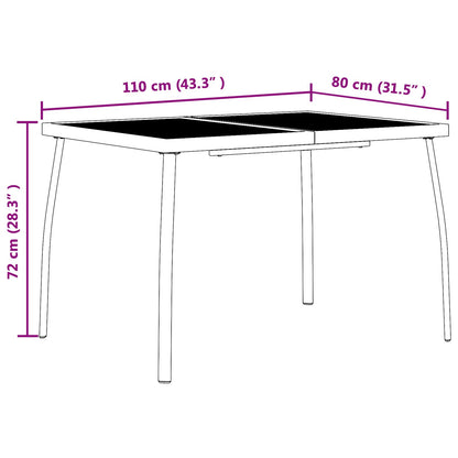 Set di Mobili da Esterno 5 pcs Antracite Ferro e Acciaio | homemem39