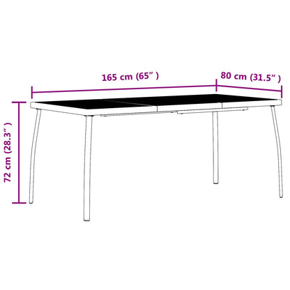 Set di Mobili da Esterno 5 pcs Antracite Ferro e Acciaio | homemem39
