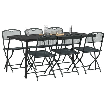 Set di Mobili da Esterno 7 pcs Antracite Ferro e Acciaio | homemem39