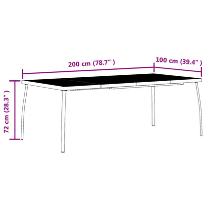 Set di Mobili da Esterno 9 pcs Antracite Ferro e Acciaio | homemem39