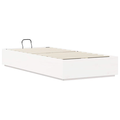 Letto ottomano Bianco 90 x 190 cm Legno di pino massiccio | homemem39