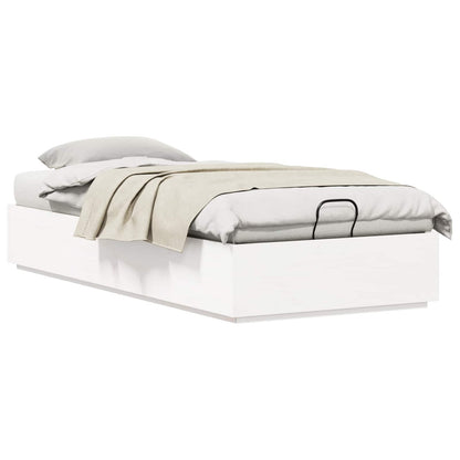 Letto ottomano Bianco 90 x 190 cm Legno di pino massiccio | homemem39