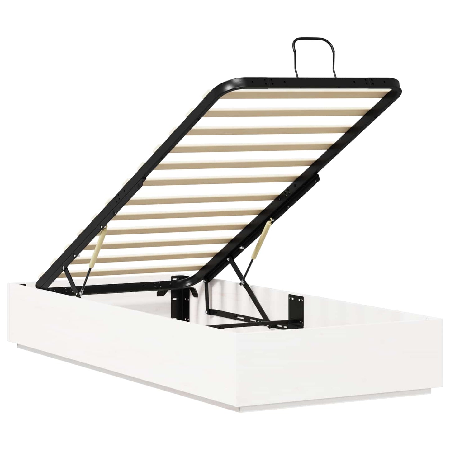 Letto ottomano Bianco 90 x 200 cm Legno di pino massiccio | homemem39
