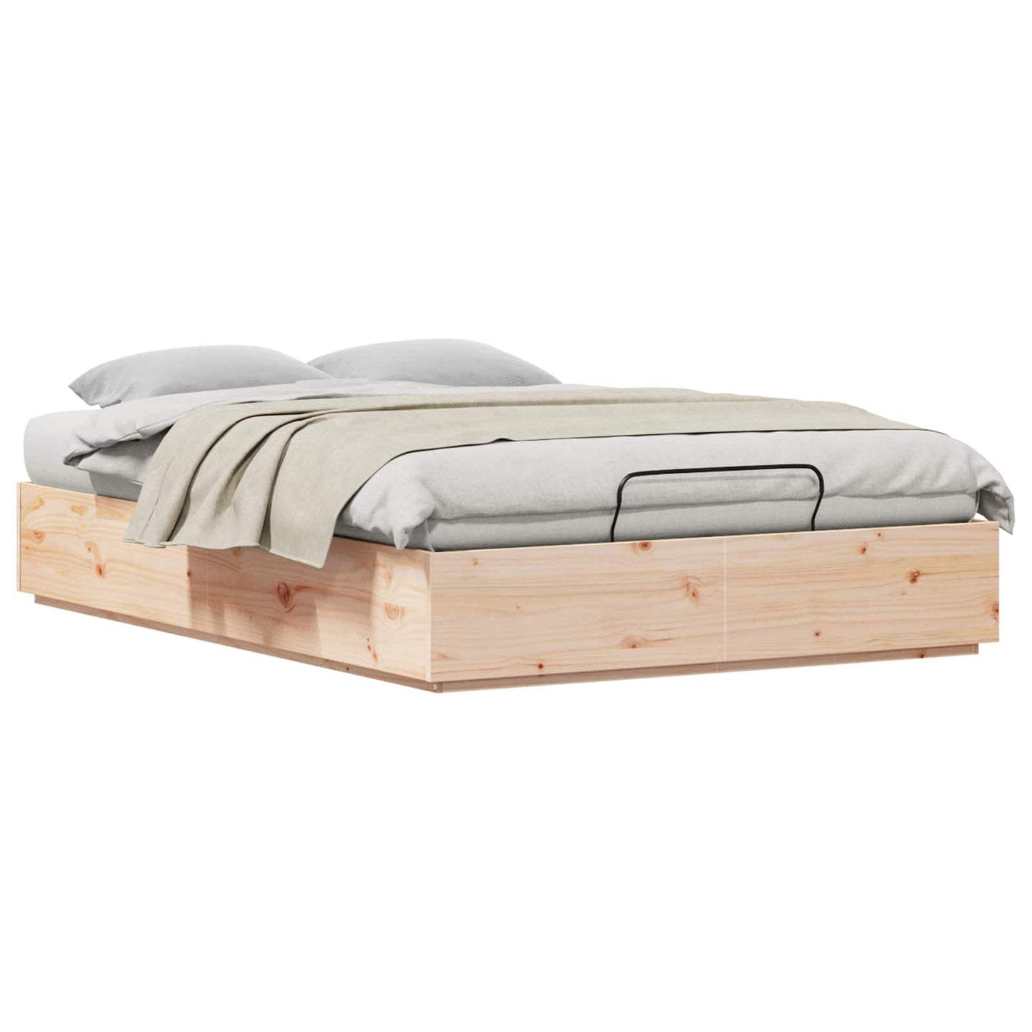 Letto ottomano Naturale 140 x 190 cm Legno di pino massiccio | homemem39