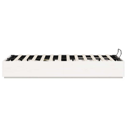 Letto ottomano Bianco 140 x 190 cm Legno di pino massiccio | homemem39