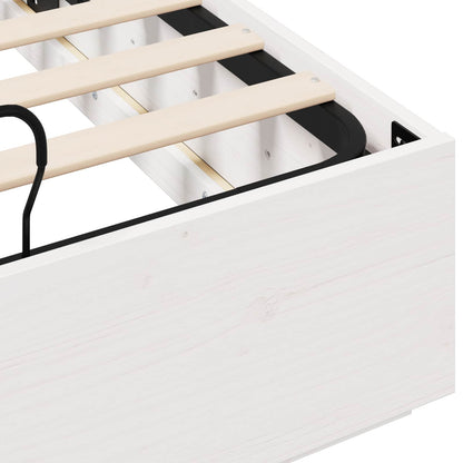 Letto ottomano Bianco 120 x 200 cm Legno di pino massiccio | homemem39