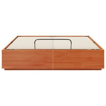Letto ottomano con archiviazione Marrone Cera 140 x 200 cm | homemem39