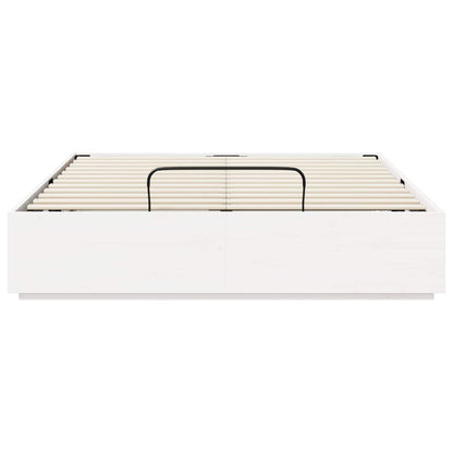 Letto ottomano Bianco 160 x 200 cm Legno di pino massiccio | homemem39