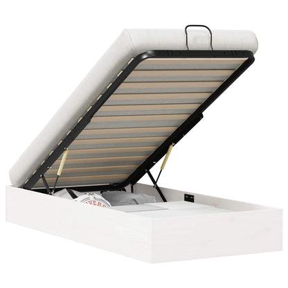 Telaio del Letto Ottomano con Ripostiglio Bianco 75 x 190 cm | homemem39