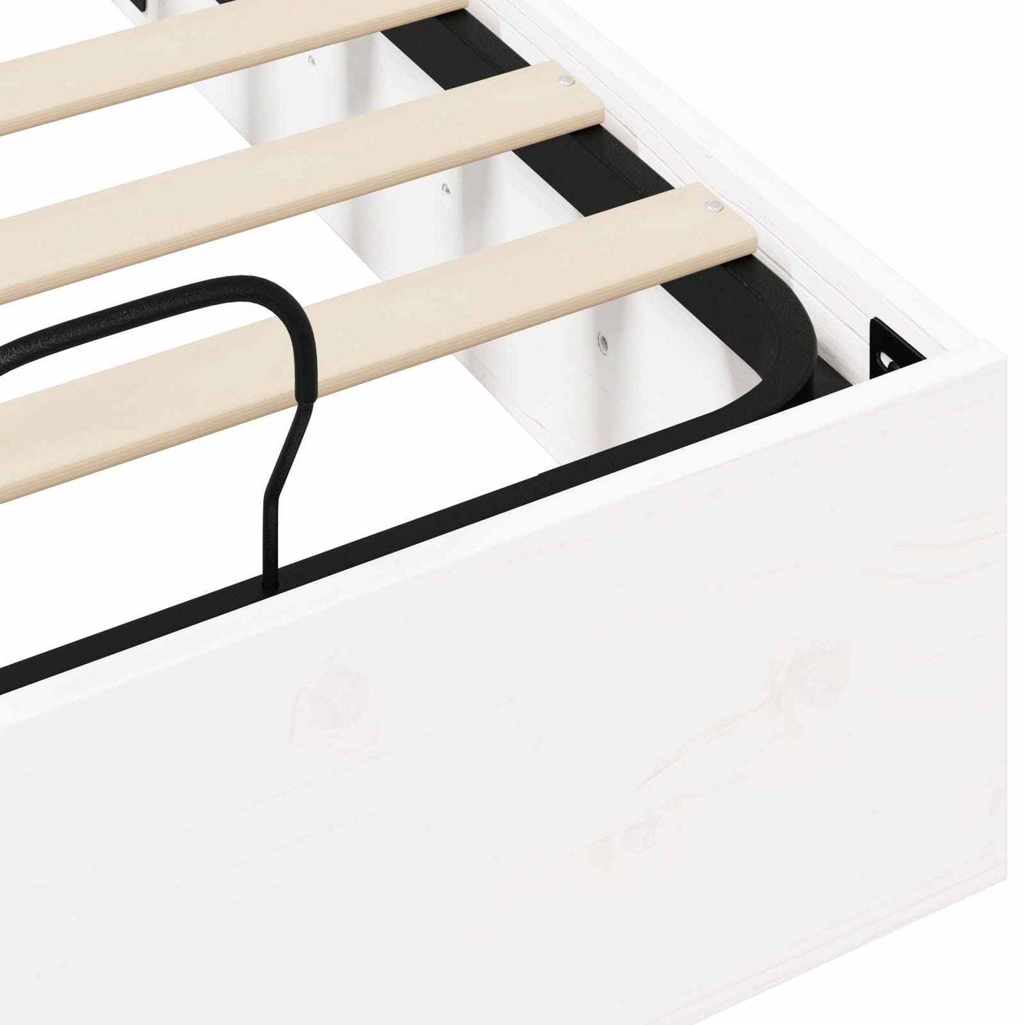 Telaio del Letto Ottomano con Ripostiglio Bianco 90 x 200 cm | homemem39