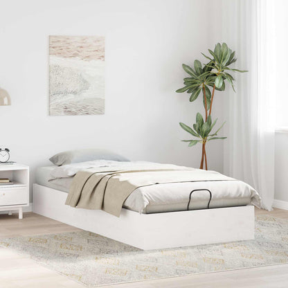 Telaio del Letto Ottomano con Ripostiglio Bianco 90 x 200 cm | homemem39