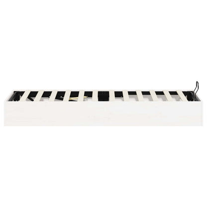 Telaio del Letto Ottomano con Ripostiglio Bianco 90 x 200 cm | homemem39