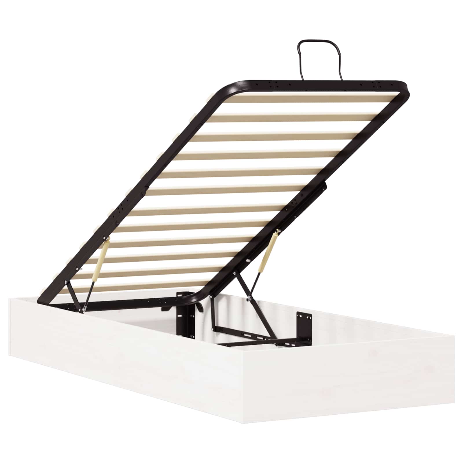Telaio del Letto Ottomano con Ripostiglio Bianco 100 x 200 cm | homemem39