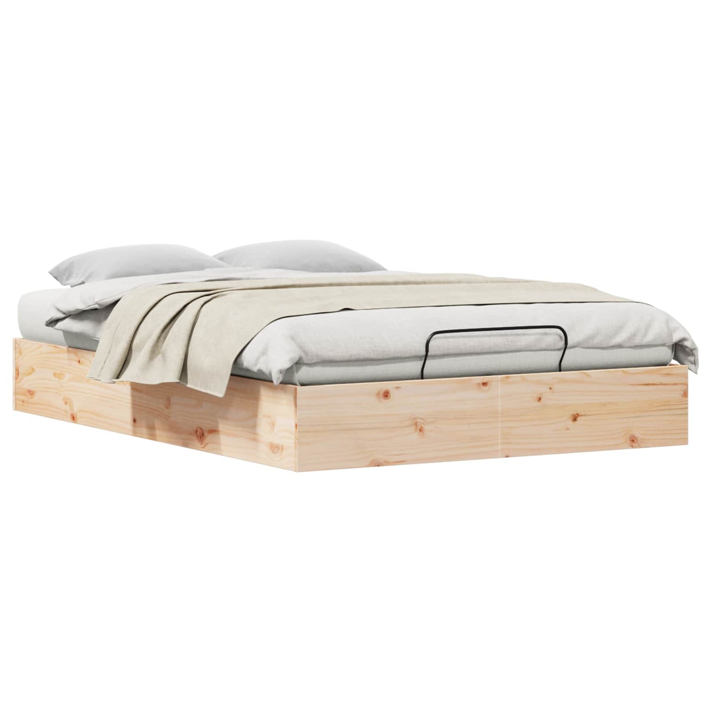 Telaio del Letto Ottomano con Ripostiglio Naturale 140 x 190 cm | homemem39