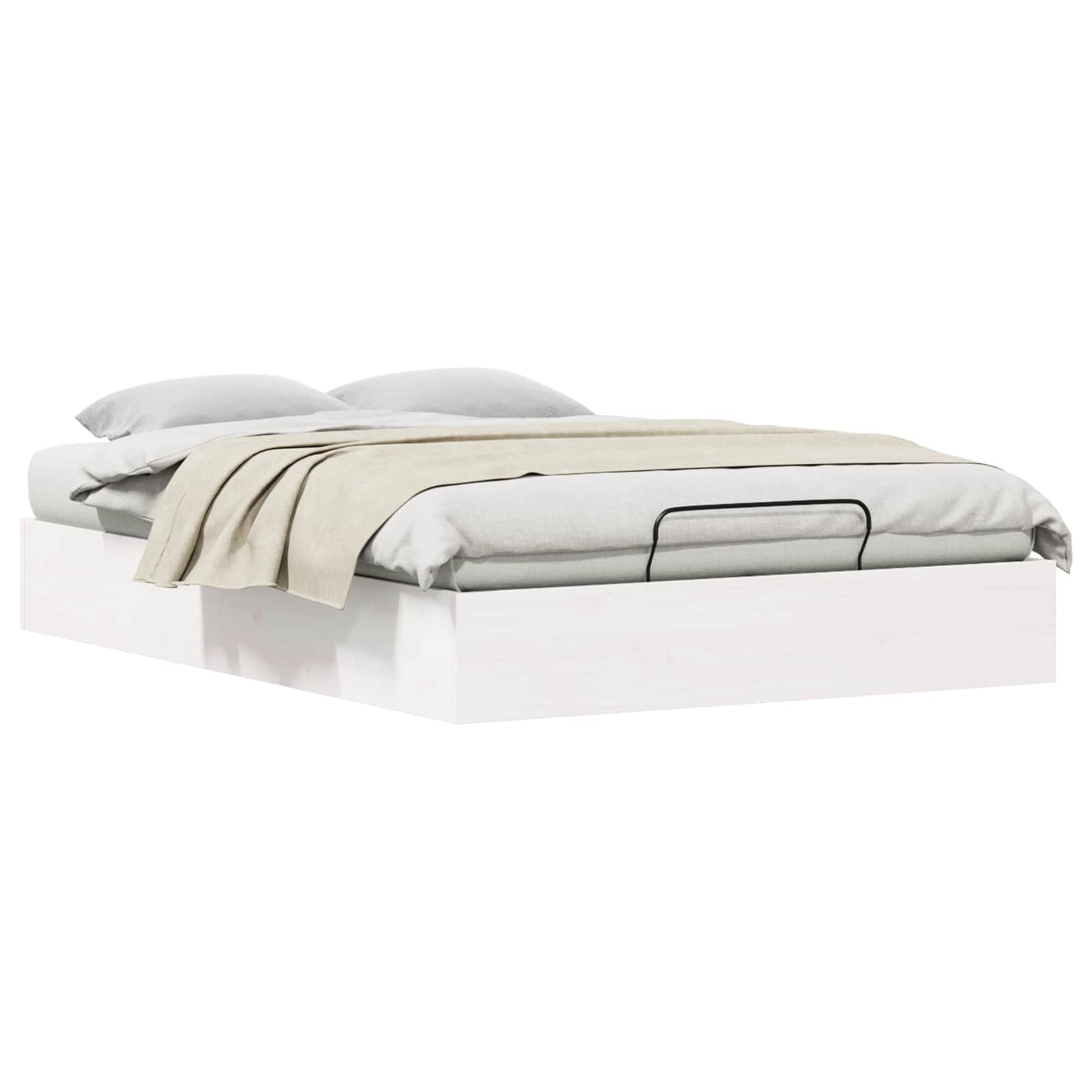 Telaio del Letto Ottomano con Ripostiglio Bianco 150 x 200 cm | homemem39