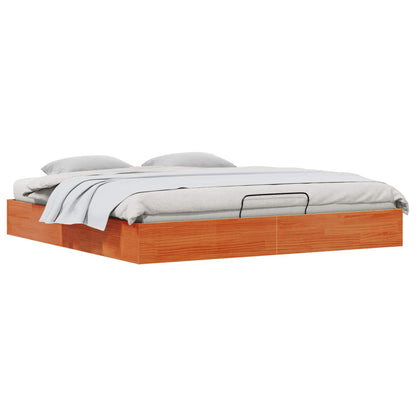 Telaio del Letto Ottomano con Ripostiglio Marrone Cerato | homemem39