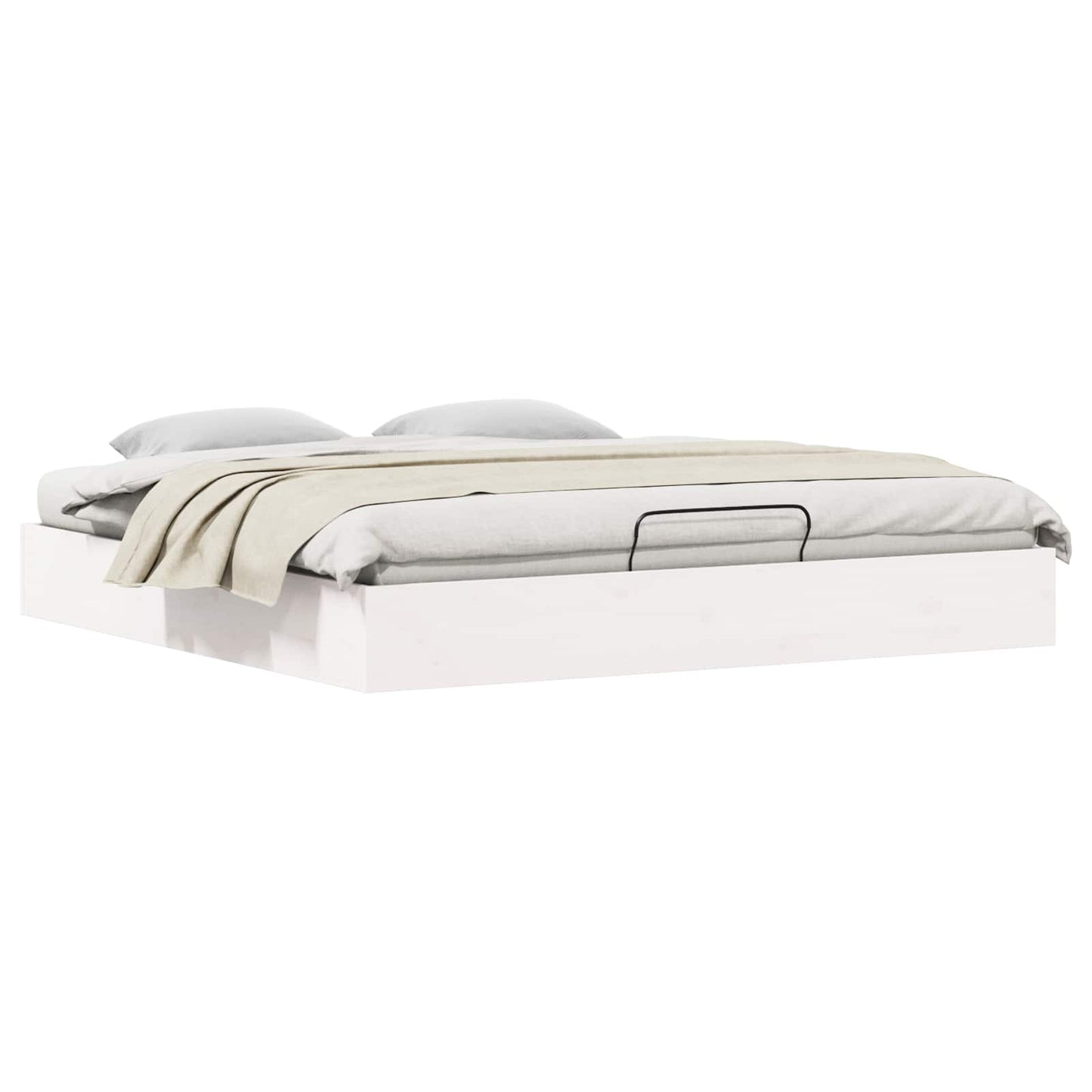 Telaio del Letto Ottomano con Ripostiglio Bianco 200 x 200 cm | homemem39