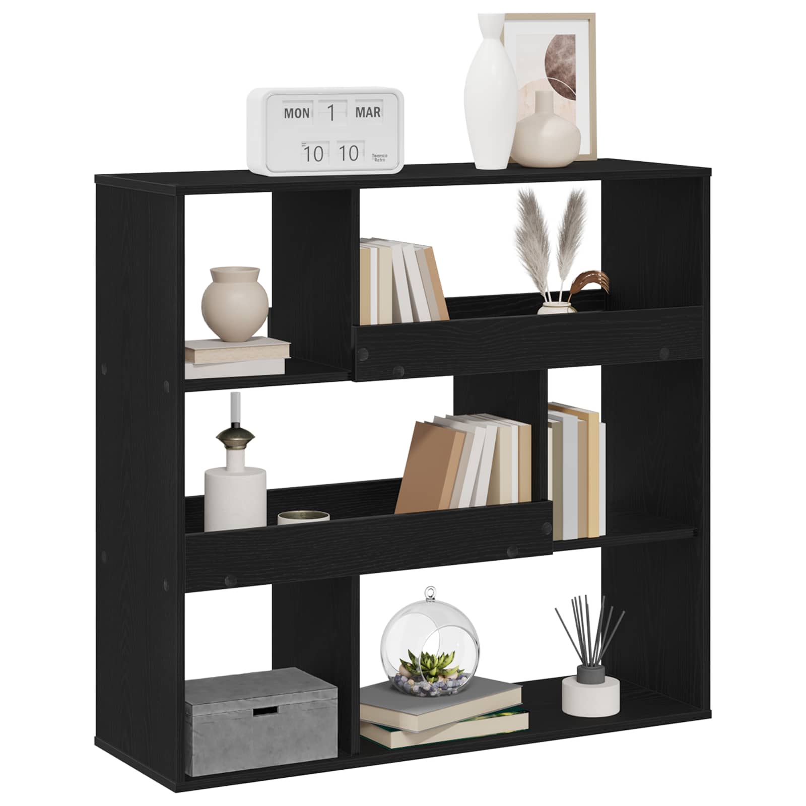 Scaffale per Libri Rovere Nero 100 x 33 x 94,5 cm | homemem39