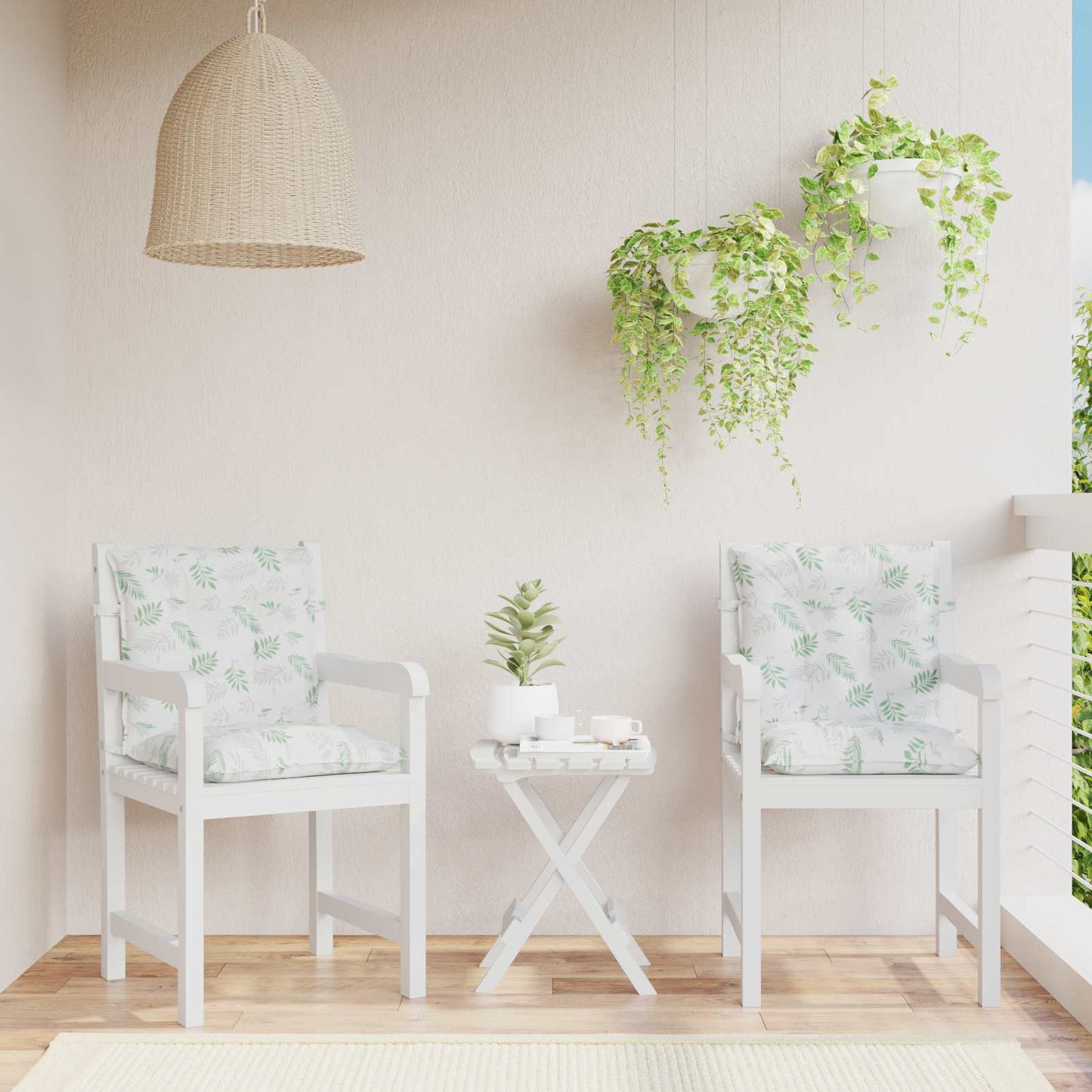 Cuscino da Esterno 2 pcs Motivo a foglie fini 100 x 50 x 7 cm | homemem39