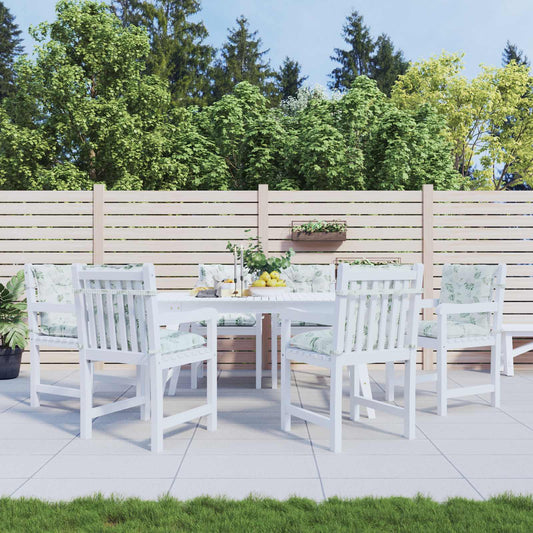 Cuscino da Esterno 6 pcs Bianco 100 x 50 x 7 cm Tessuto | homemem39