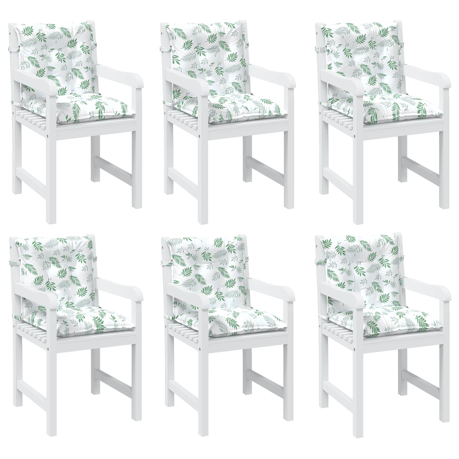Cuscino da Esterno 6 pcs Bianco 100 x 50 x 7 cm Tessuto | homemem39