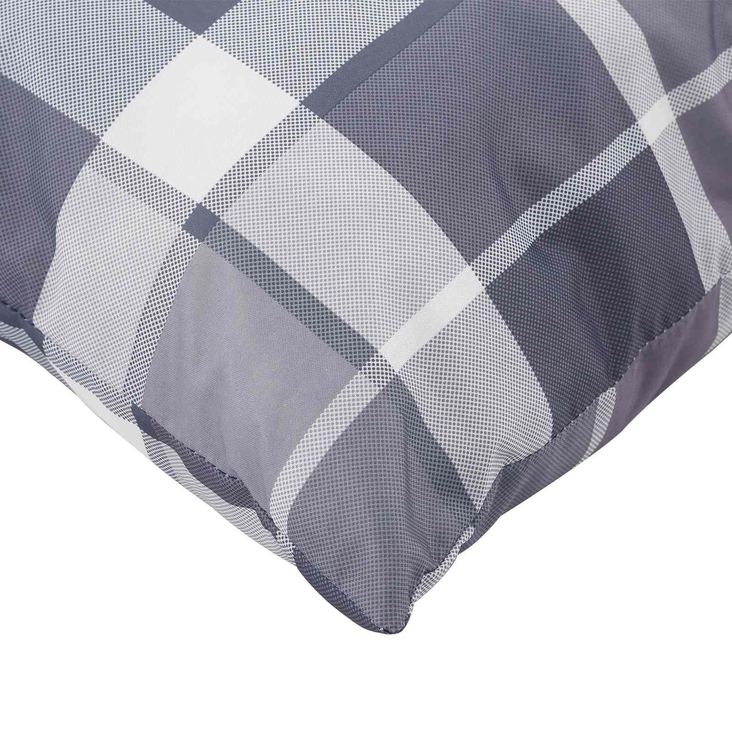 Cuscino da Esterno 4 pcs Grigio a quadri 60 x 60 cm Tessuto | homemem39