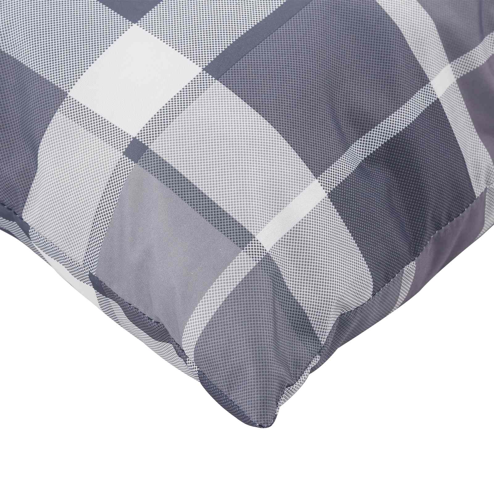 Cuscino da Esterno 4 pcs Grigio a quadri 60 x 60 cm Tessuto | homemem39