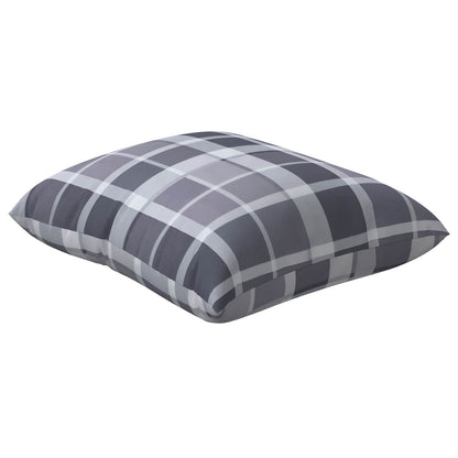 Cuscino da Esterno 4 pcs Grigio a quadri 60 x 60 cm Tessuto | homemem39