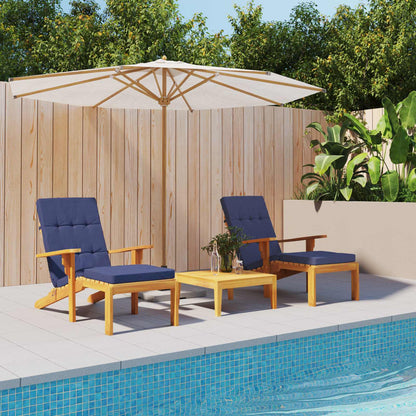 Cuscino da Esterno 2 pcs Blu navy 180 x 55 x 7 cm Tessuto | homemem39