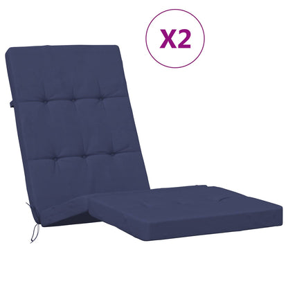 Cuscino da Esterno 2 pcs Blu navy 180 x 55 x 7 cm Tessuto | homemem39
