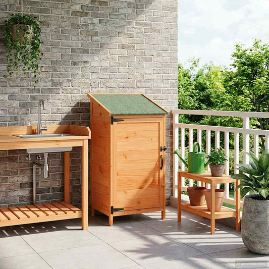 Capanno da Giardino Marrone 59,5 x 56 x 113,5 cm | homemem39