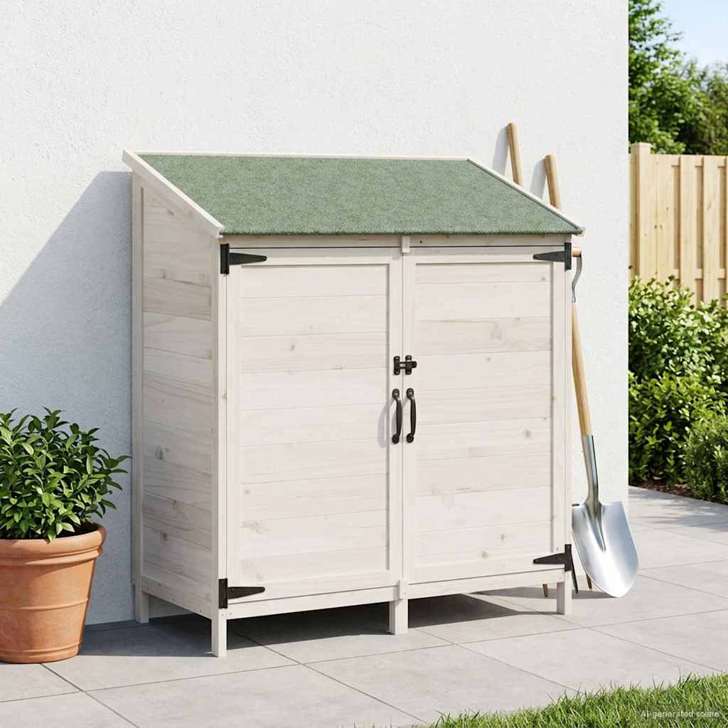 Capanno da Giardino con tetto Bianco 106,5 x 56 x 113,5 cm | homemem39
