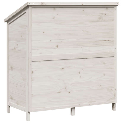 Capanno da Giardino con tetto Bianco 106,5 x 56 x 113,5 cm | homemem39