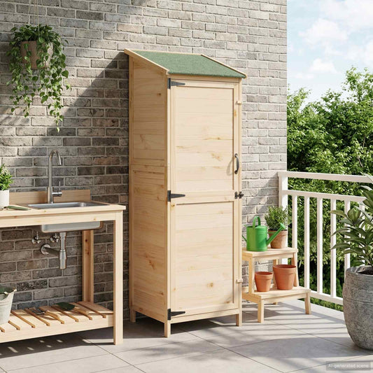 Capanno da Giardino con tetto Naturale 59,5 x 56 x 176,5 cm | homemem39