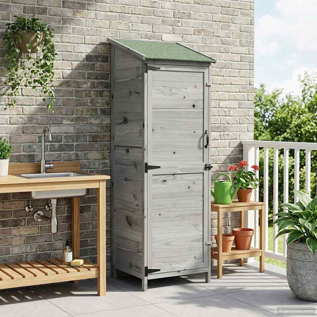 Capanno da Giardino con tetto Grigio 59,5 x 56 x 176,5 cm | homemem39