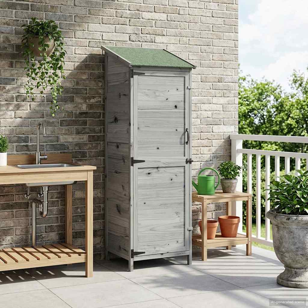 Capanno da Giardino con tetto Grigio 59,5 x 56 x 176,5 cm | homemem39