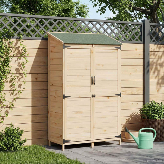Capanno da Giardino con tetto Naturale 106,5 x 56 x 176 cm | homemem39