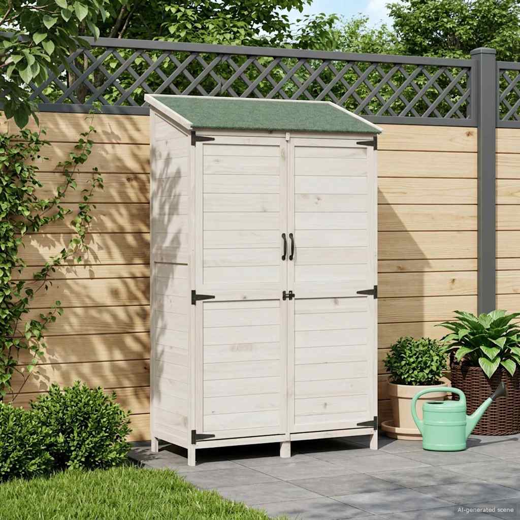 Capanno da Giardino con tetto Bianco 106,5 x 56 x 176 cm | homemem39