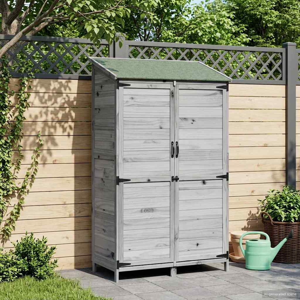 Capanno da Giardino con tetto Grigio 106,5 x 56 x 176 cm | homemem39