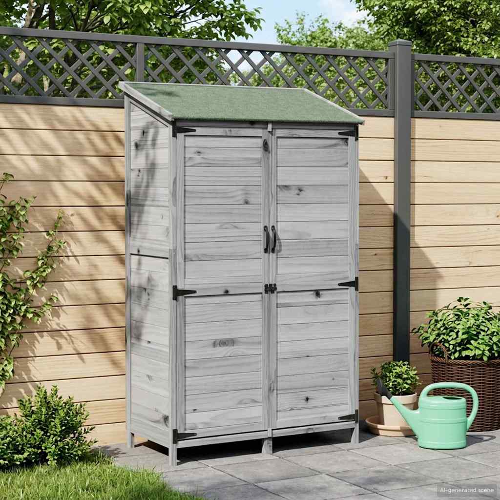 Capanno da Giardino con tetto Grigio 106,5 x 56 x 176 cm | homemem39