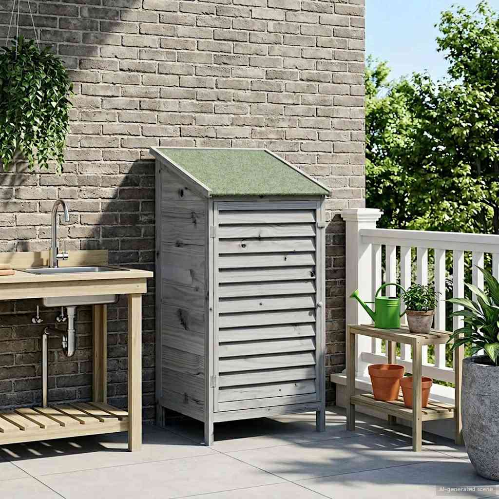 Capanno da Giardino con tetto Grigio 59 x 56 x 113,5 cm | homemem39