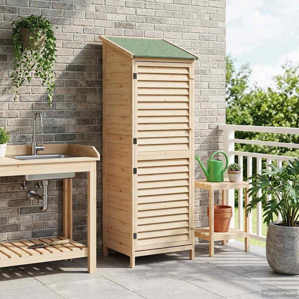 Capanno da Giardino con tetto Naturale 59 x 56 x 176 cm | homemem39