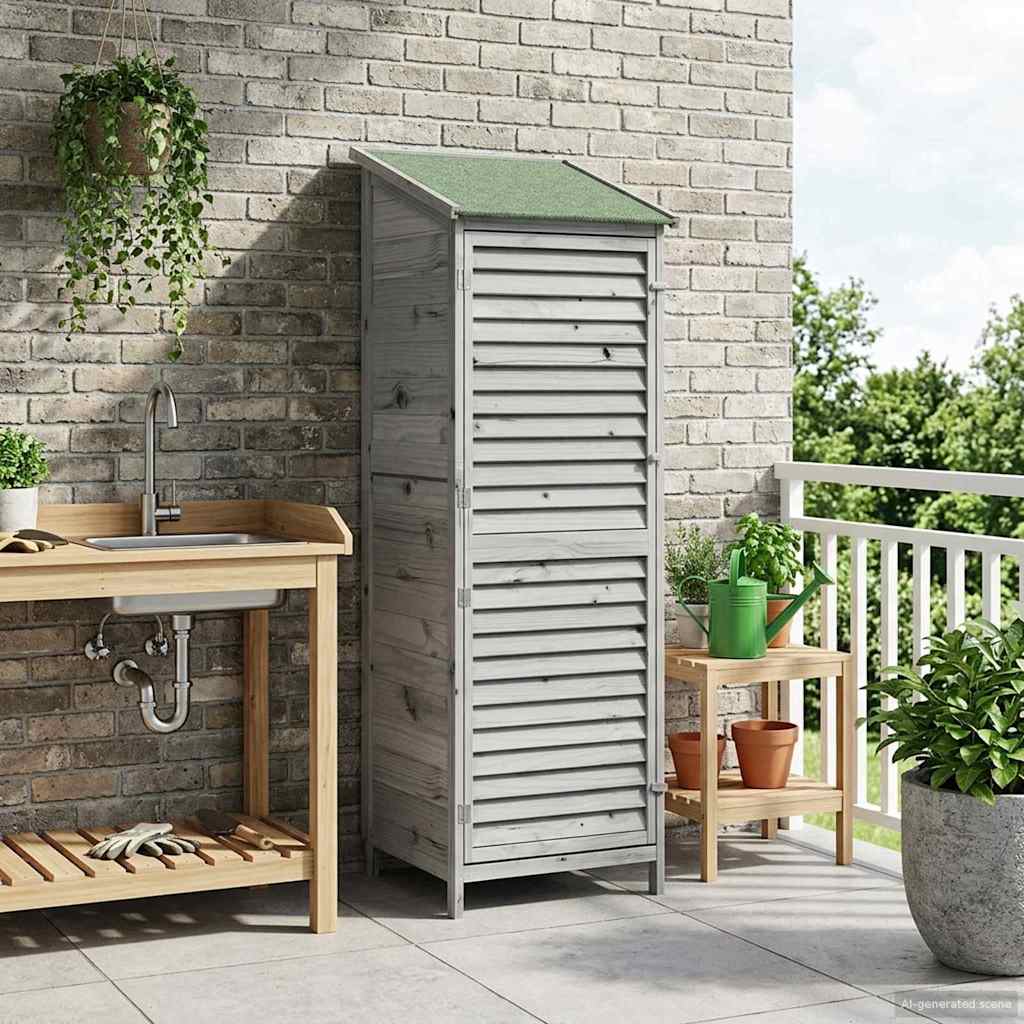 Capanno da Giardino con tetto Grigio 59 x 56 x 176 cm | homemem39