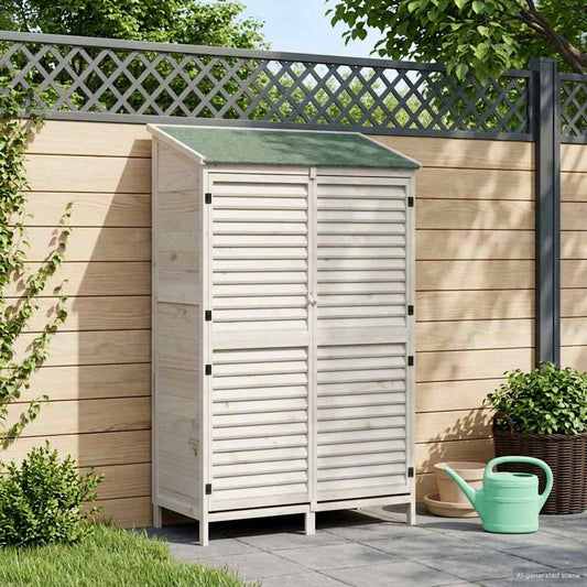 Capanno da Giardino con tetto Bianco 106 x 56 x 176,5 cm | homemem39
