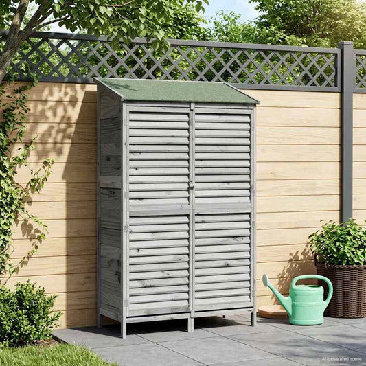 Capanno da Giardino con tetto Grigio 106 x 56 x 176,5 cm | homemem39