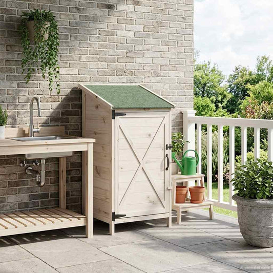 Capanno da Giardino Bianco 59,5 x 56 x 113,5 cm | homemem39