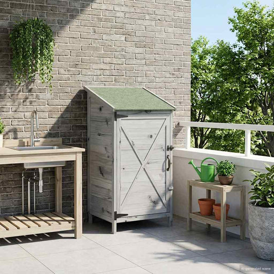 Capanno da Giardino Grigio 59,5 x 56 x 113,5 cm | homemem39