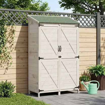 Capanno da Giardino con tetto Bianco 106 x 56 x 176,5 cm | homemem39