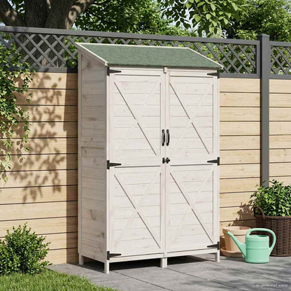 Capanno da Giardino con tetto Bianco 106 x 56 x 176,5 cm | homemem39